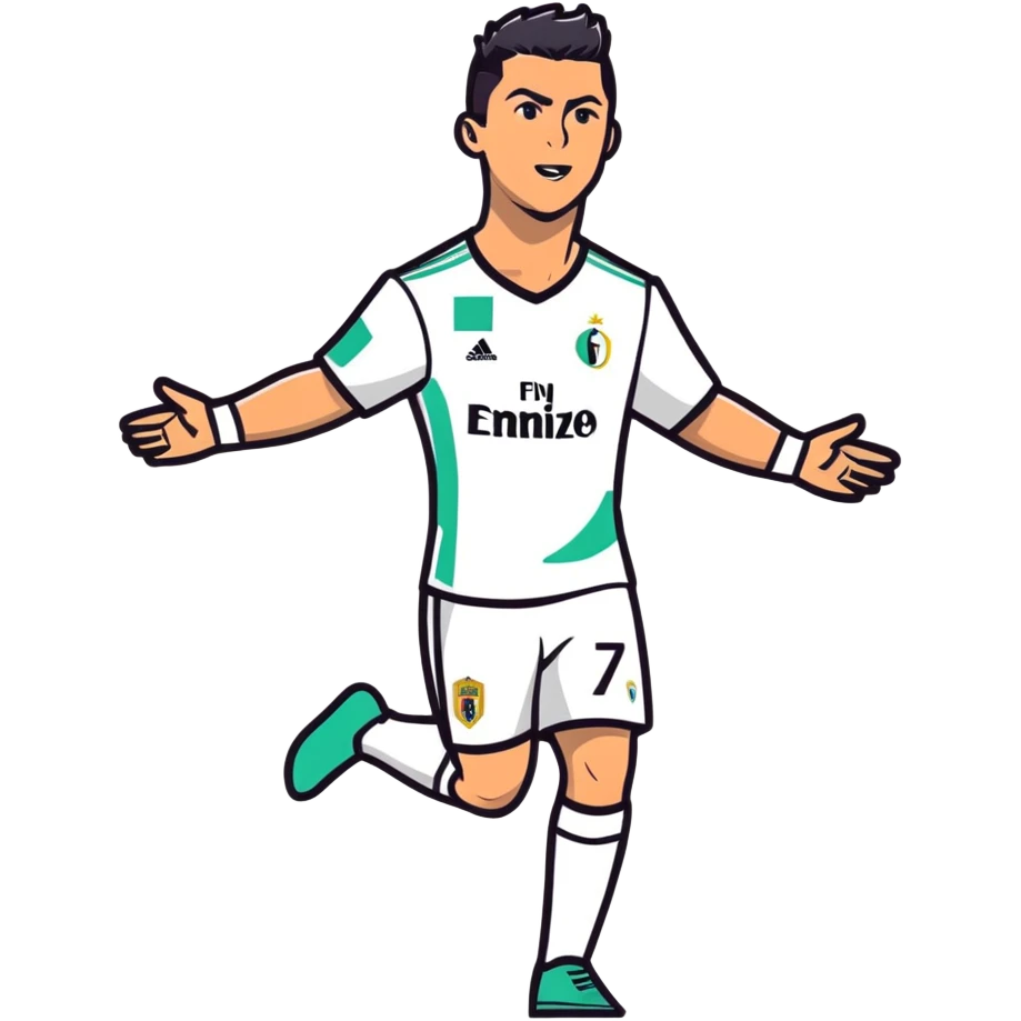 Cristiano Ronaldo celebrating a goal emoji
