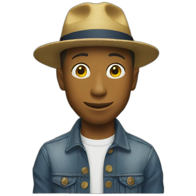 pharrell Williams is happy emoji