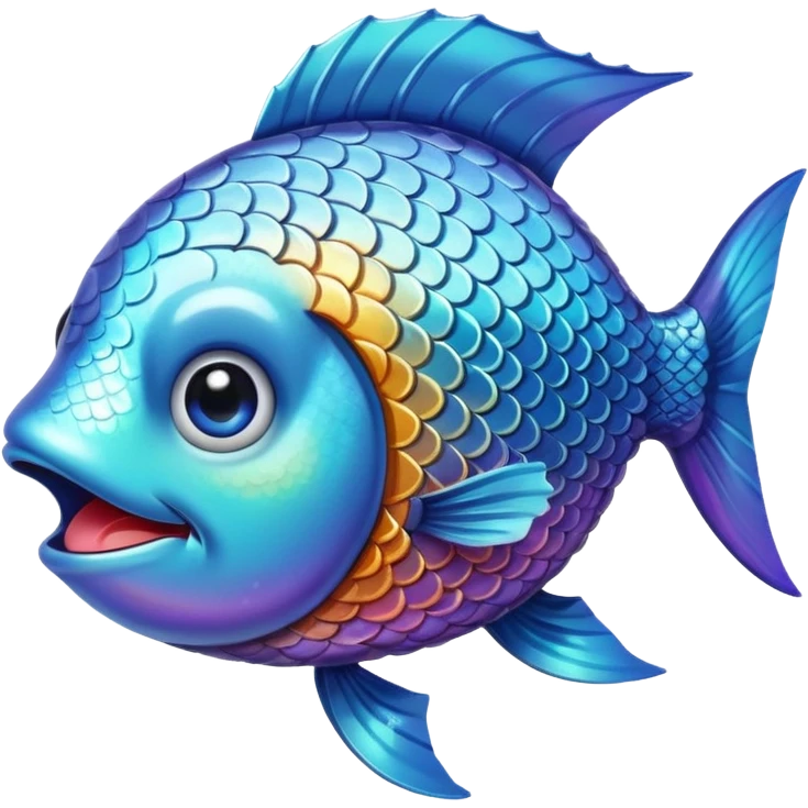 Fish crying of laughter emoji