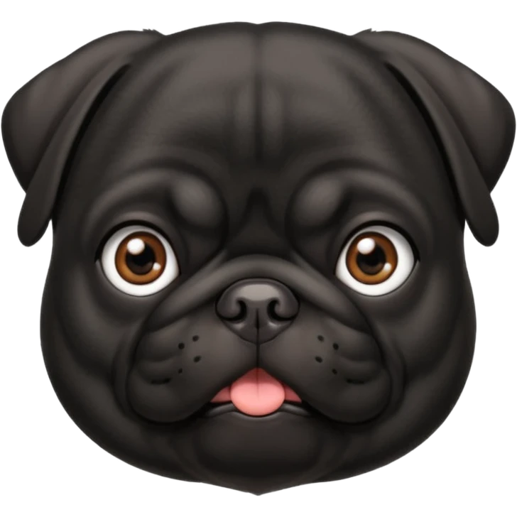 Black pug emoji