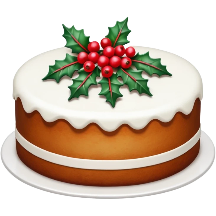 Christmas cake emoji