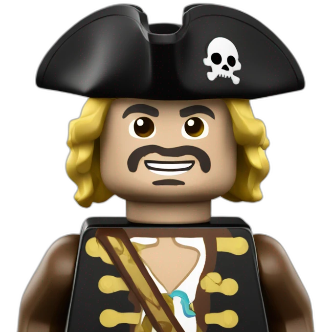 Lego classic pirate minifigure emoji