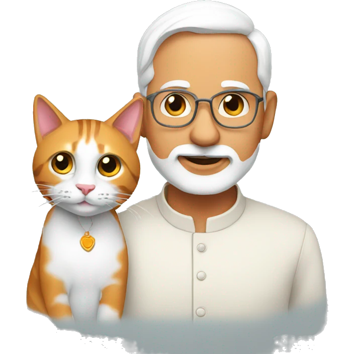 Modi With cat emoji