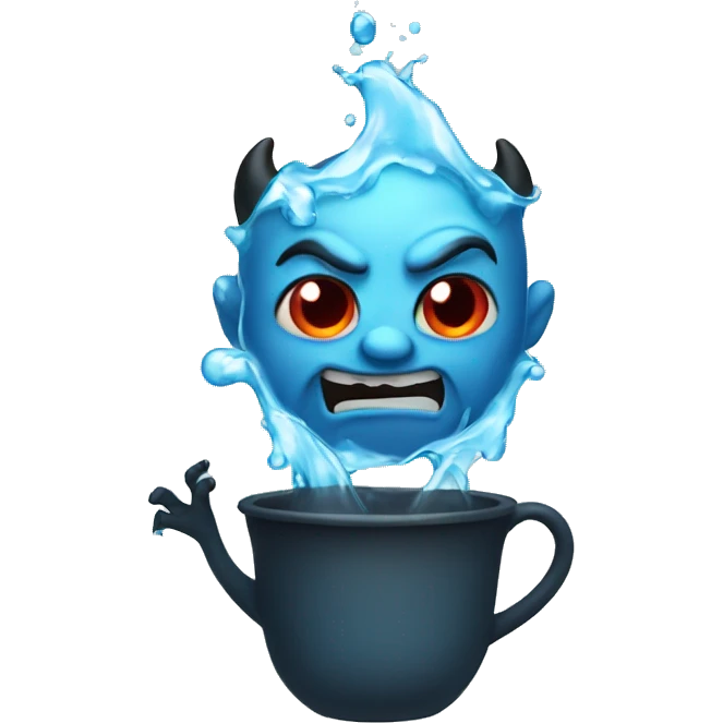 Devil with water  emoji
