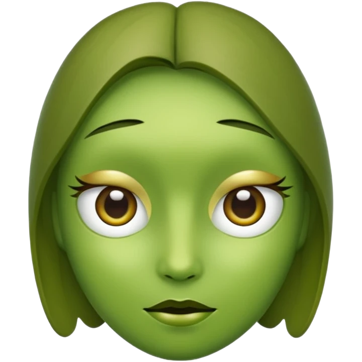 olive with face emoji