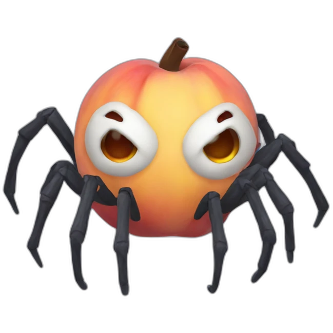 scary-spider-peach emoji