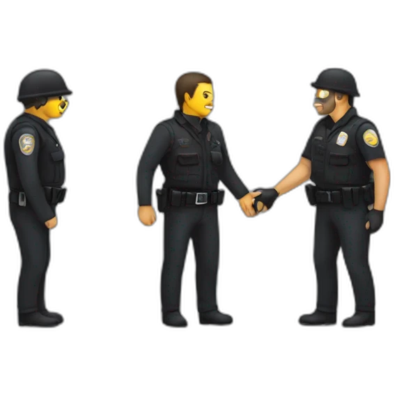 A thief getting arrested emoji