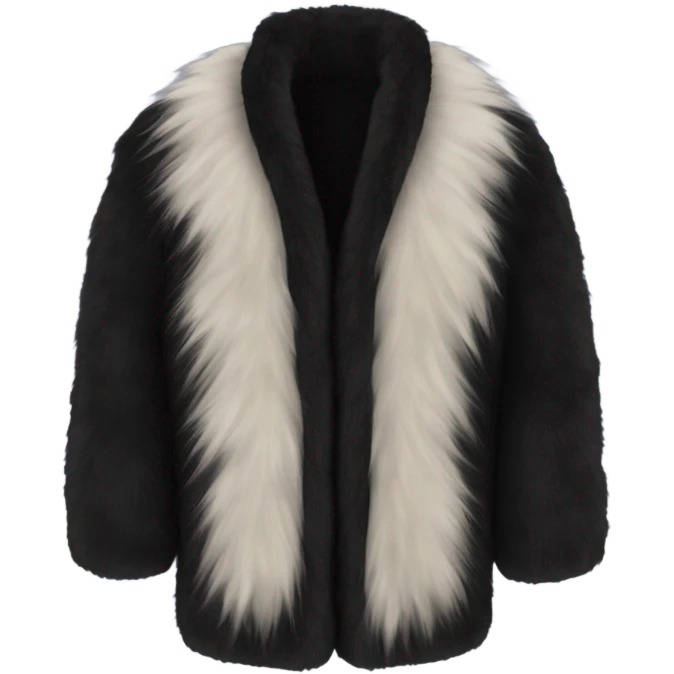 Fur coat black emoji