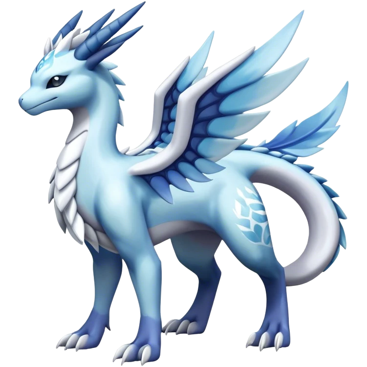 lugia-dialga-suicune-Glaceon-hybrid, full body emoji