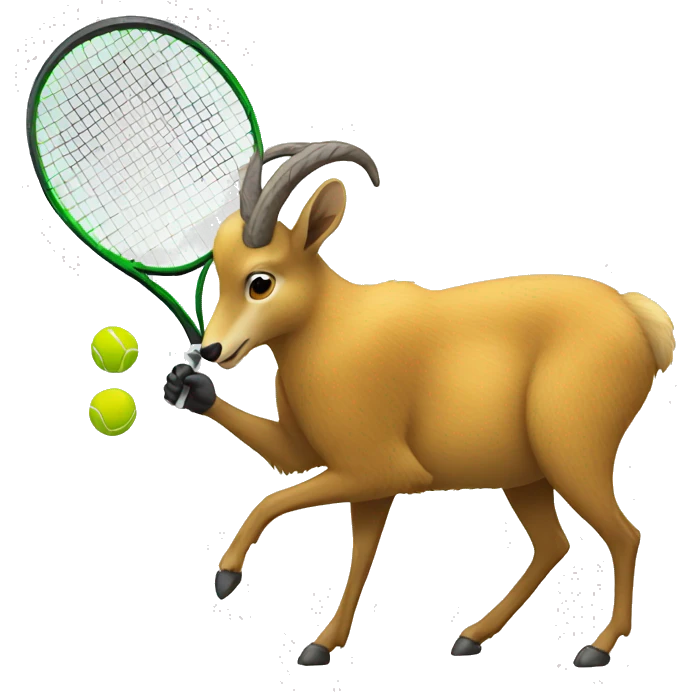 Chamois playing tennis emoji