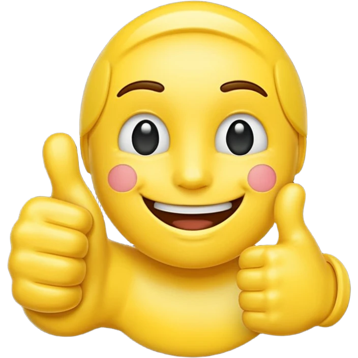 thumbs up emoji, positive and bold emoji