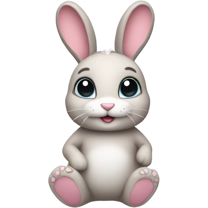 Bunny wearing bunny slippers emoji