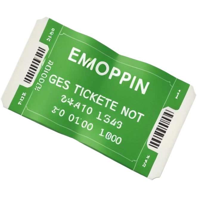 green ticket emoji