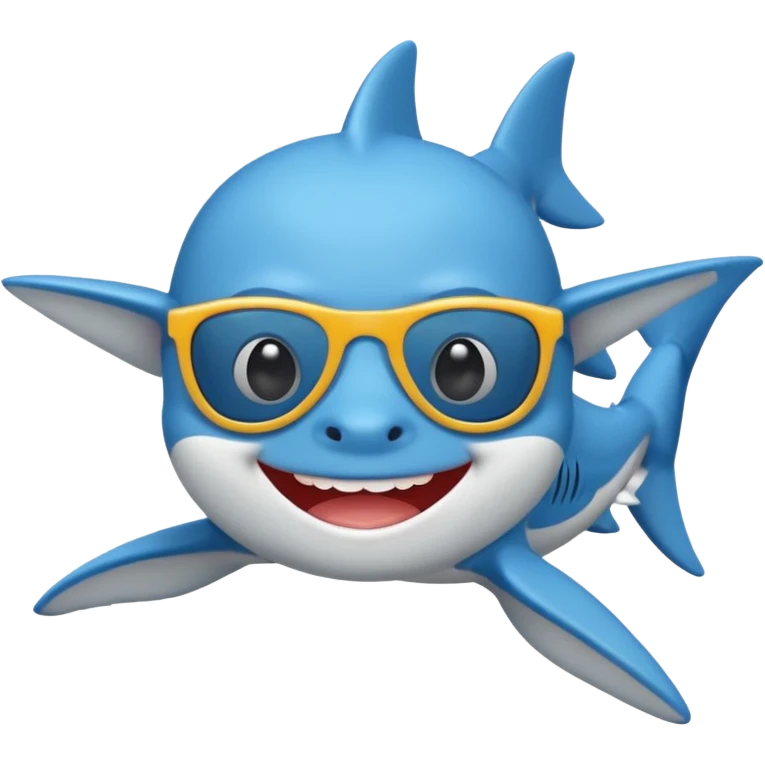baby sharks wearing sunglasses  emoji
