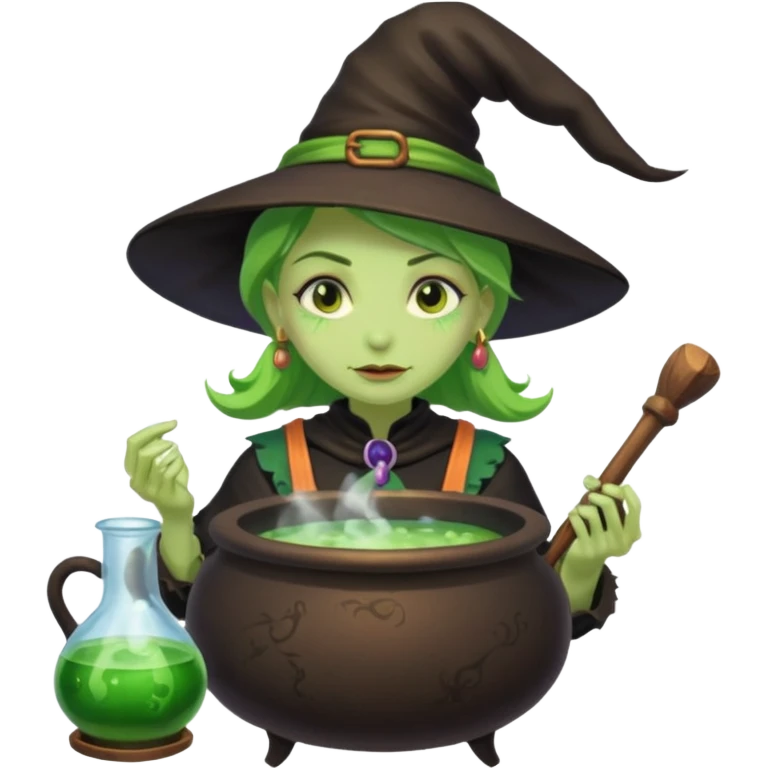green witch cooking potion emoji