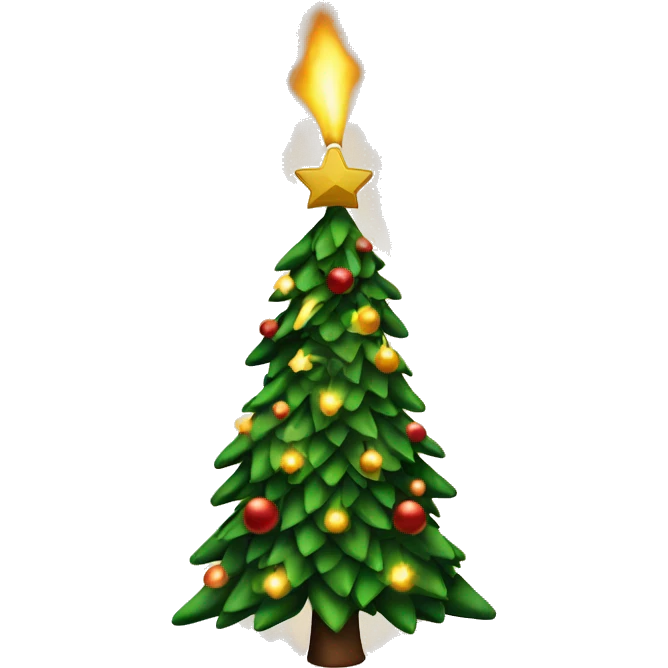 Christmas tree with light smoking  emoji