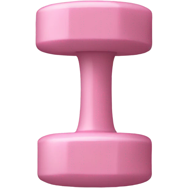 Two light pink small weights emoji