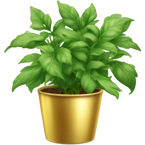Herb in gold pot emoji