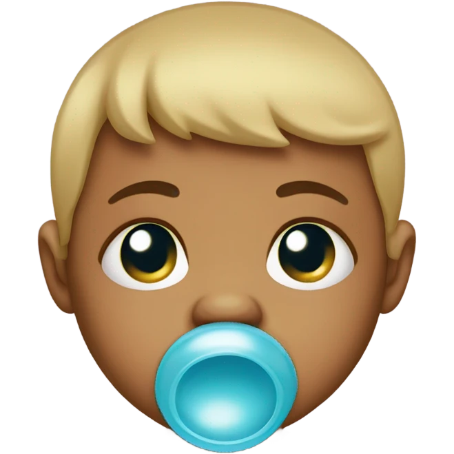 baby with binki crying  emoji