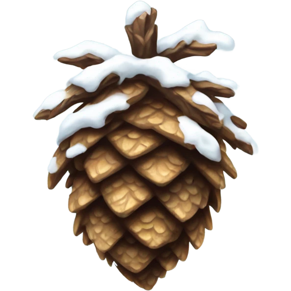 Snowy pinecone emoji