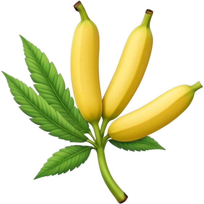 banana weed strain with a cannabis leaf accent emoji