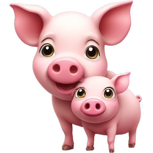 heart with a piglet emoji