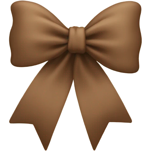 brown bow on beige star emoji