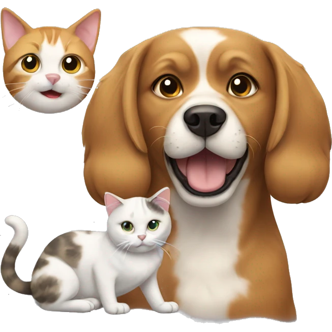 dog with cat emoji