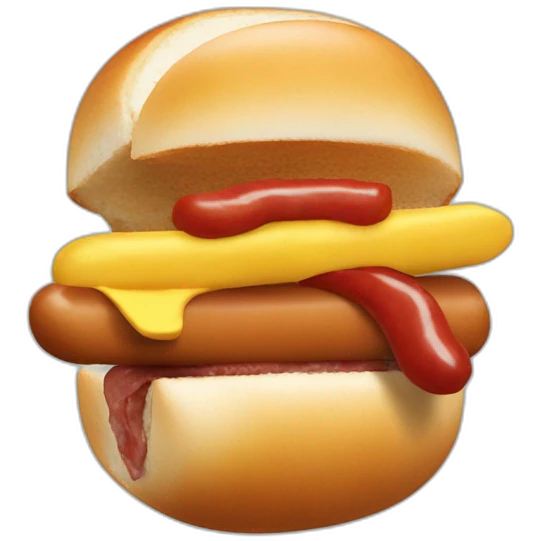Macron sur hot dog emoji