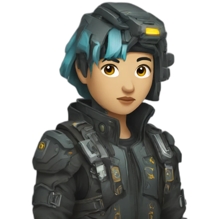 Kazakh Batyr cyberpunk emoji