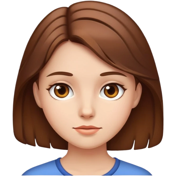 Brown hair girl emoji