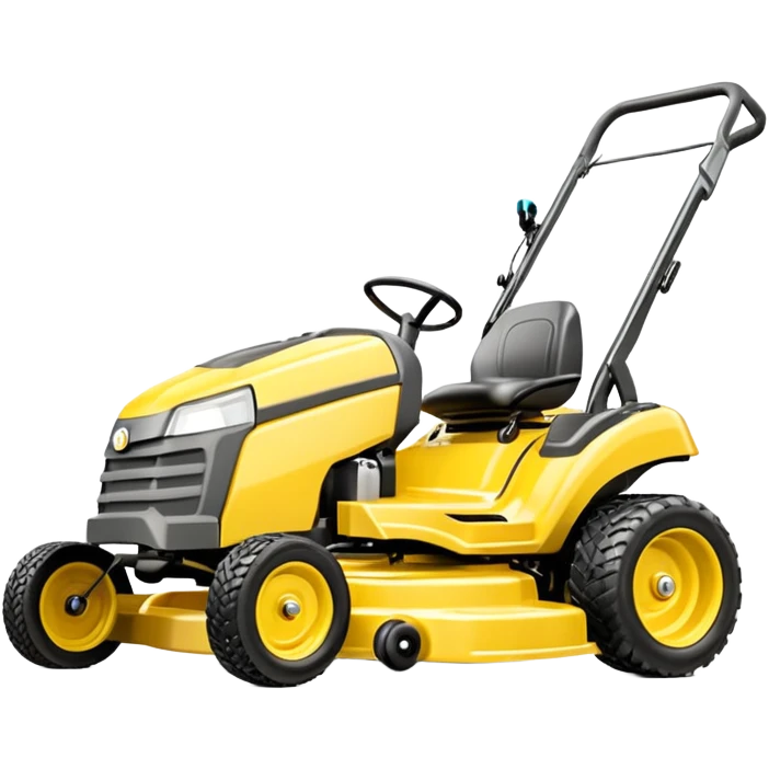 Yellow zero turn lawn mower emoji