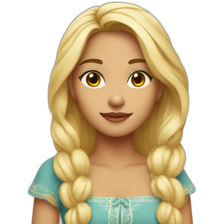 joven mujer gitana rubia  emoji