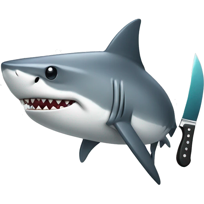 Shark with a knife  emoji