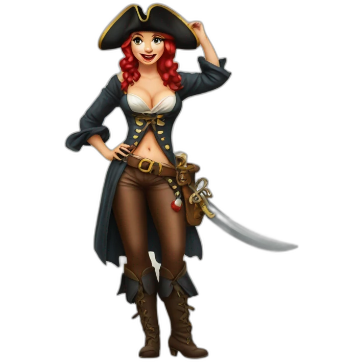 Pin-up pirate emoji