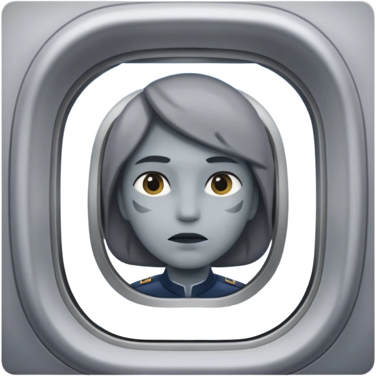 Como el 4 però la cara en la paret de l'antera del avions i el cuerpo gris emoji