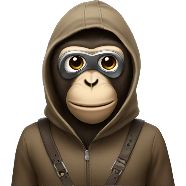 Monkey with a balaclava mask emoji