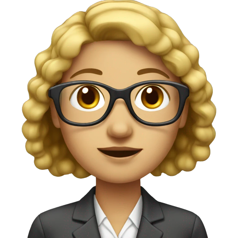 office lady with glasses emoji