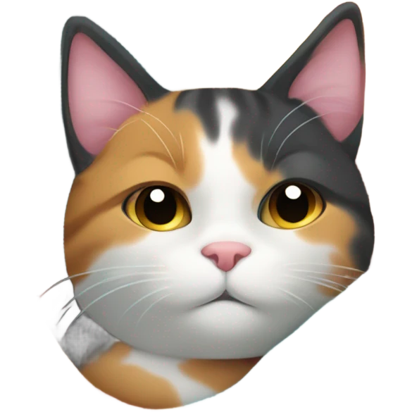 Calico cat in a blanket emoji