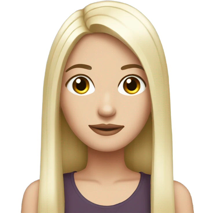 black straight hair , white girl  emoji
