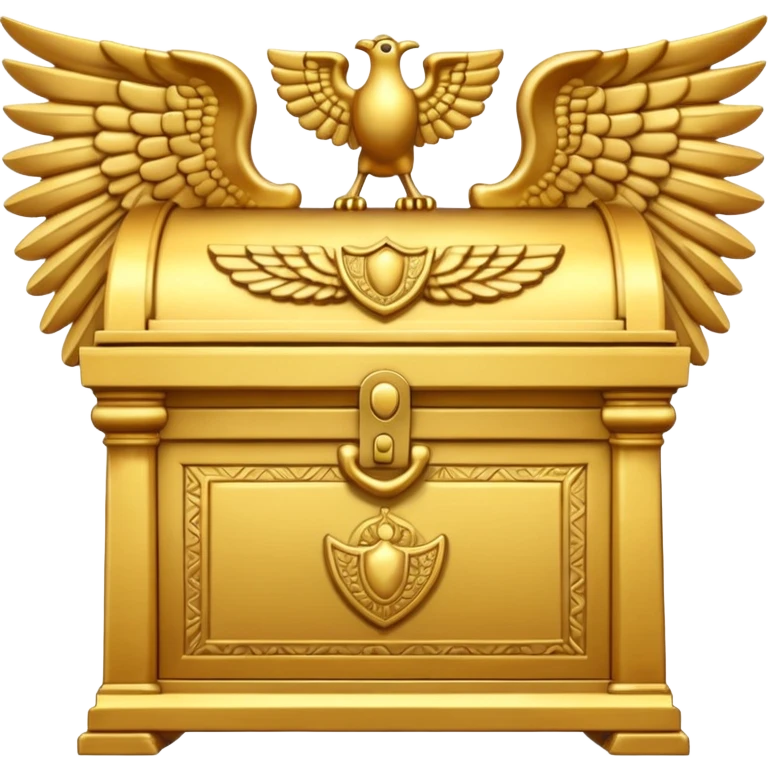 the Ark of the Covenant, golden chest with handles and winged figures emoji