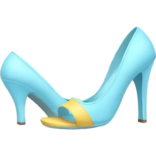 Baby blue heel emoji