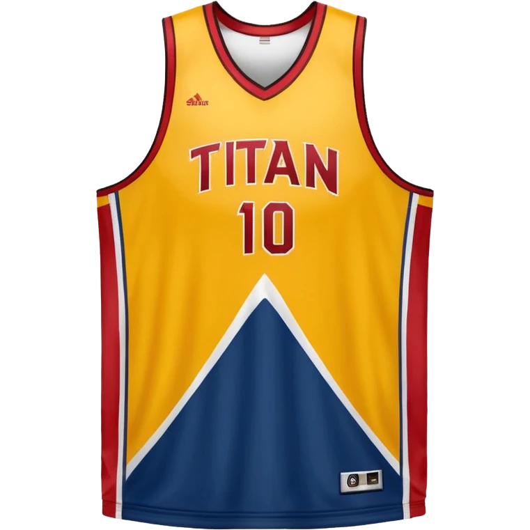 red, yellow, white titan basketball jersey emoji