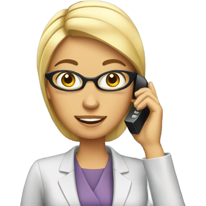 Business Woman talking on cell phone emoji