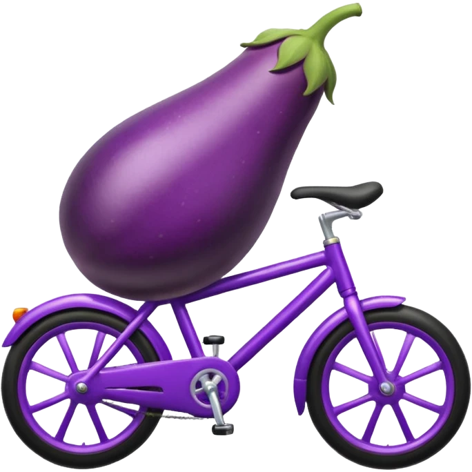 Eggplant in bike  emoji