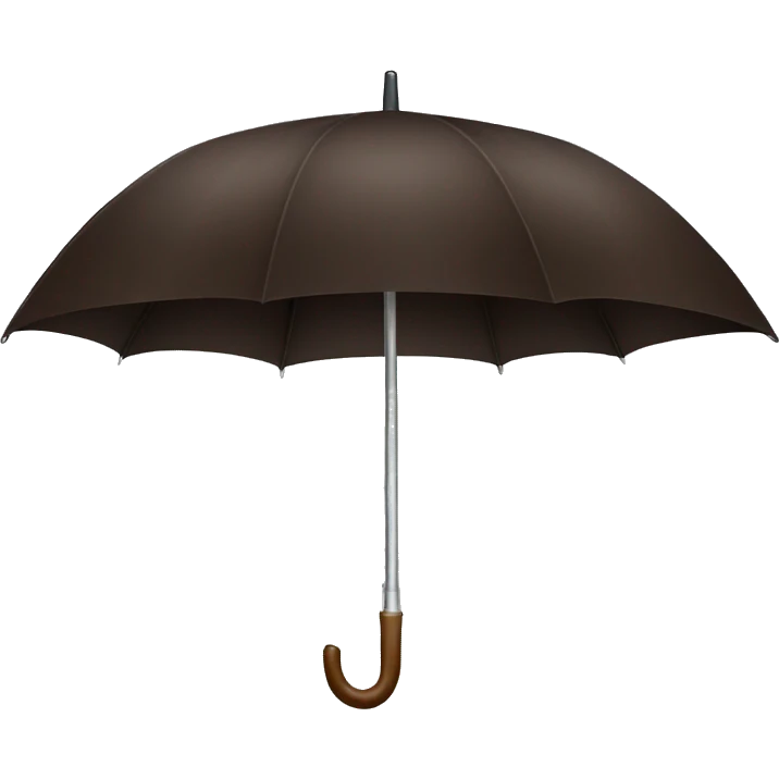 Dark brown umbrella emoji