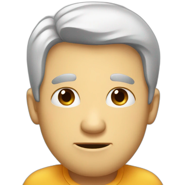 The man is embarrassed emoji