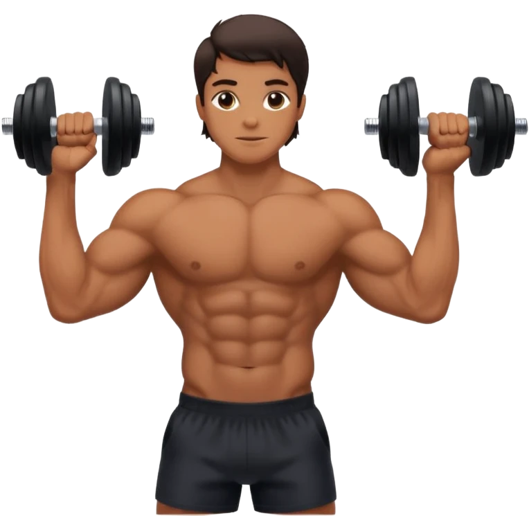 silhouette lifting a dumbbell while looking in a mirror emoji