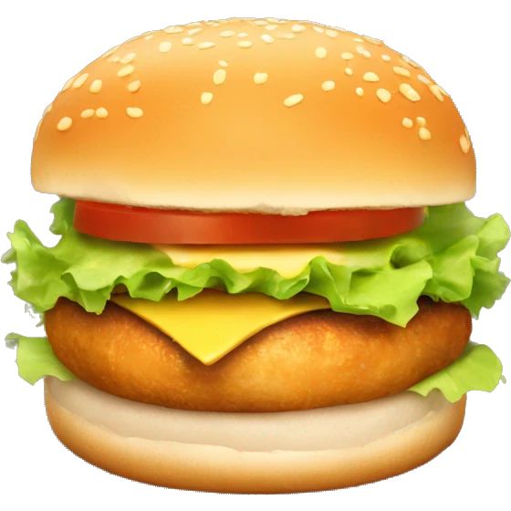 Small chicken burger emoji