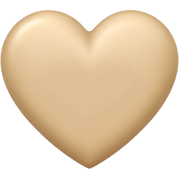 Beige heart emoji